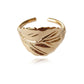 Ring Curved Leaves Jewelry