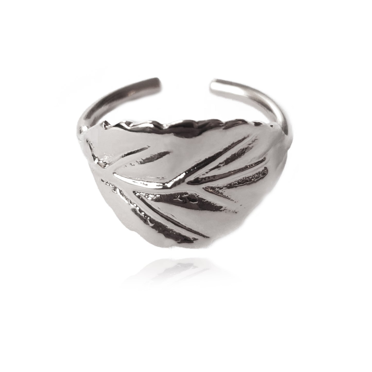 Ring Curved Leaves Jewelry