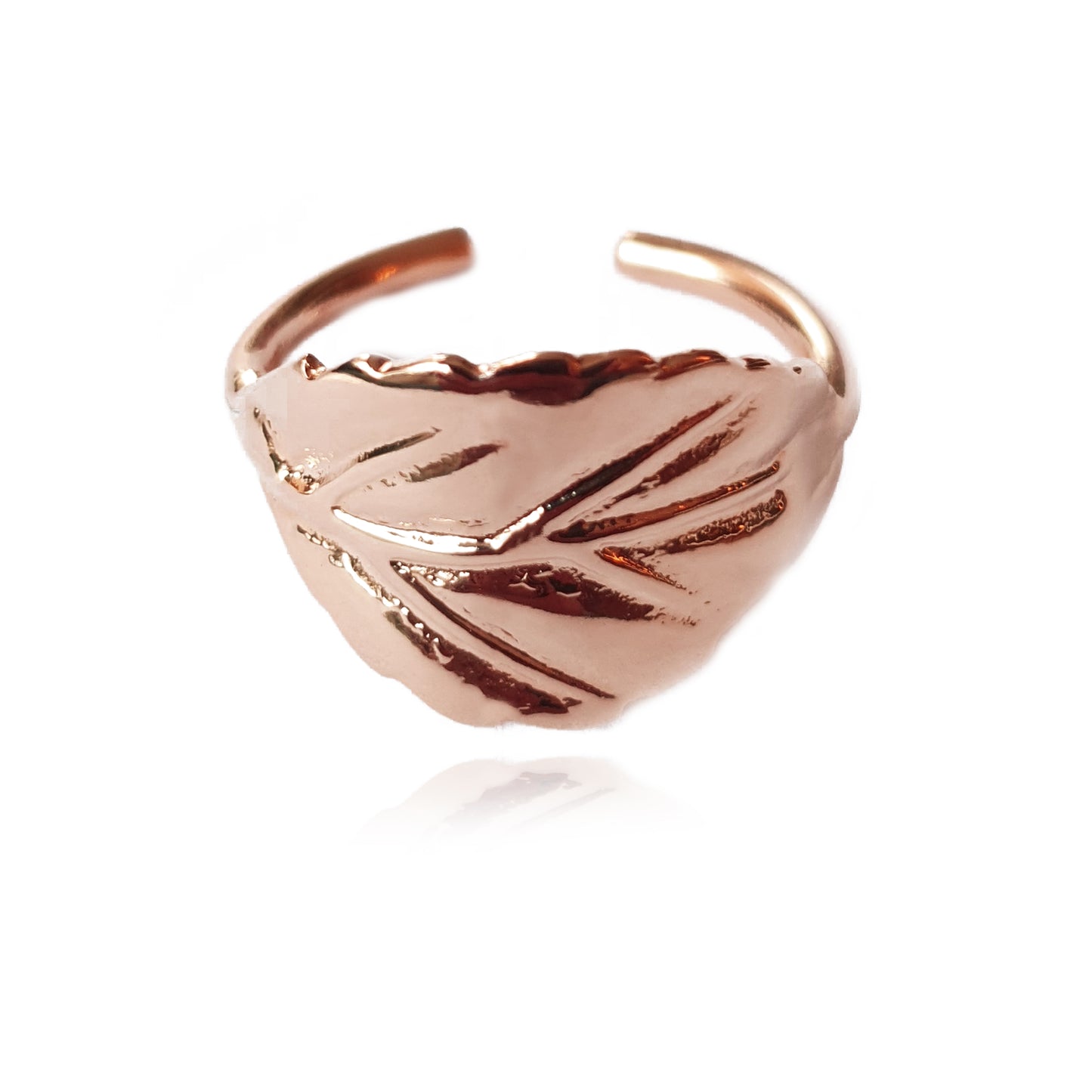 Ring Curved Leaves Jewelry